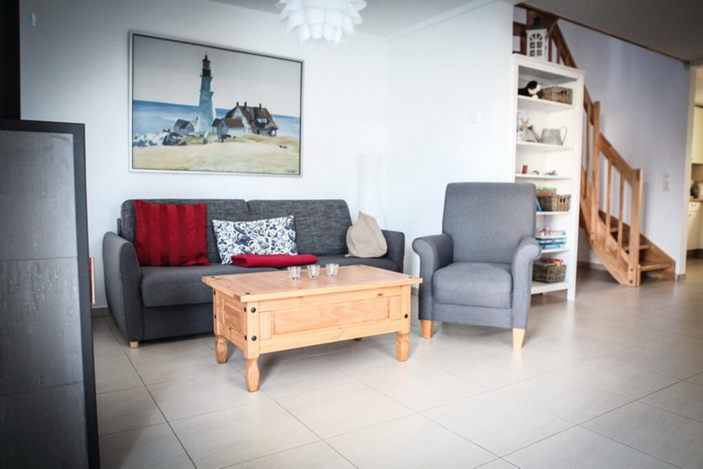 Ferienhaus Wellenbrecher Sofa