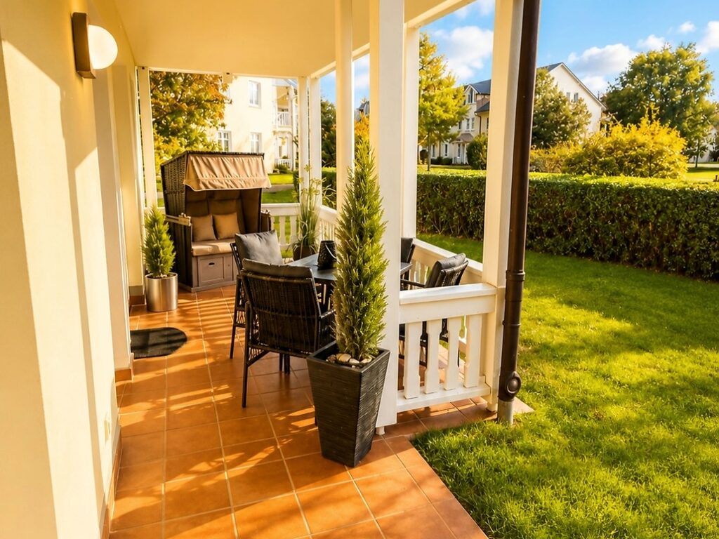 Ferienwohnung Strandglück Dünenpark Binz Rügen Balkon Detail