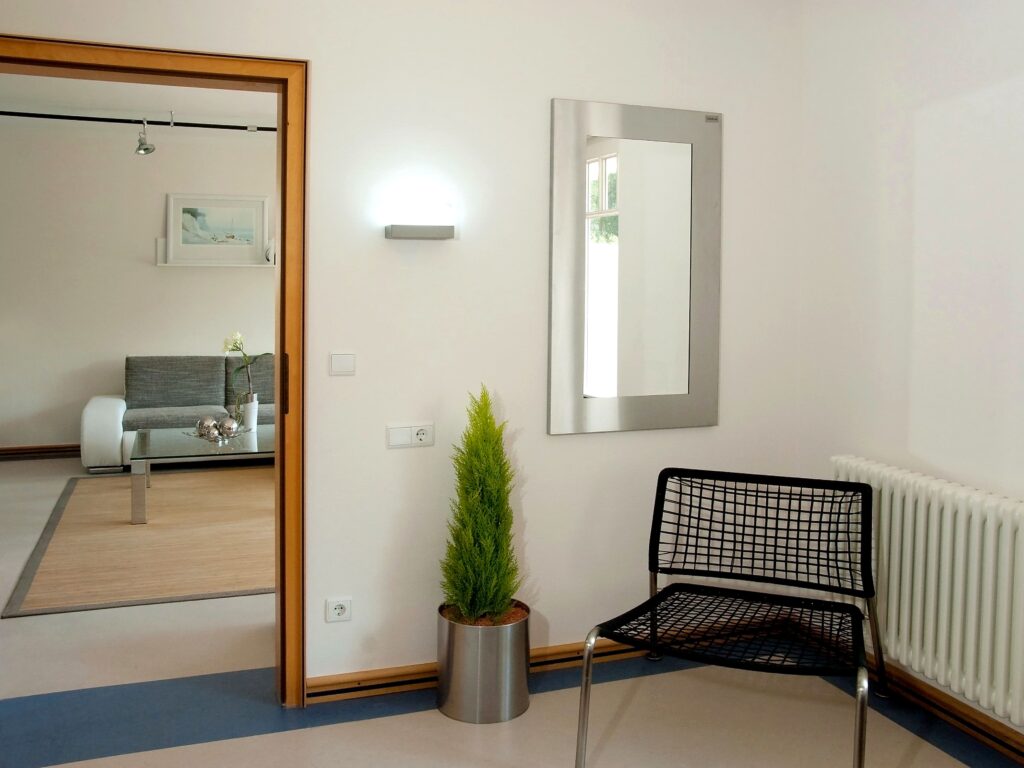 Ferienwohnung Strandglück Dünenpark Binz Rügen Blick Wohnbereich