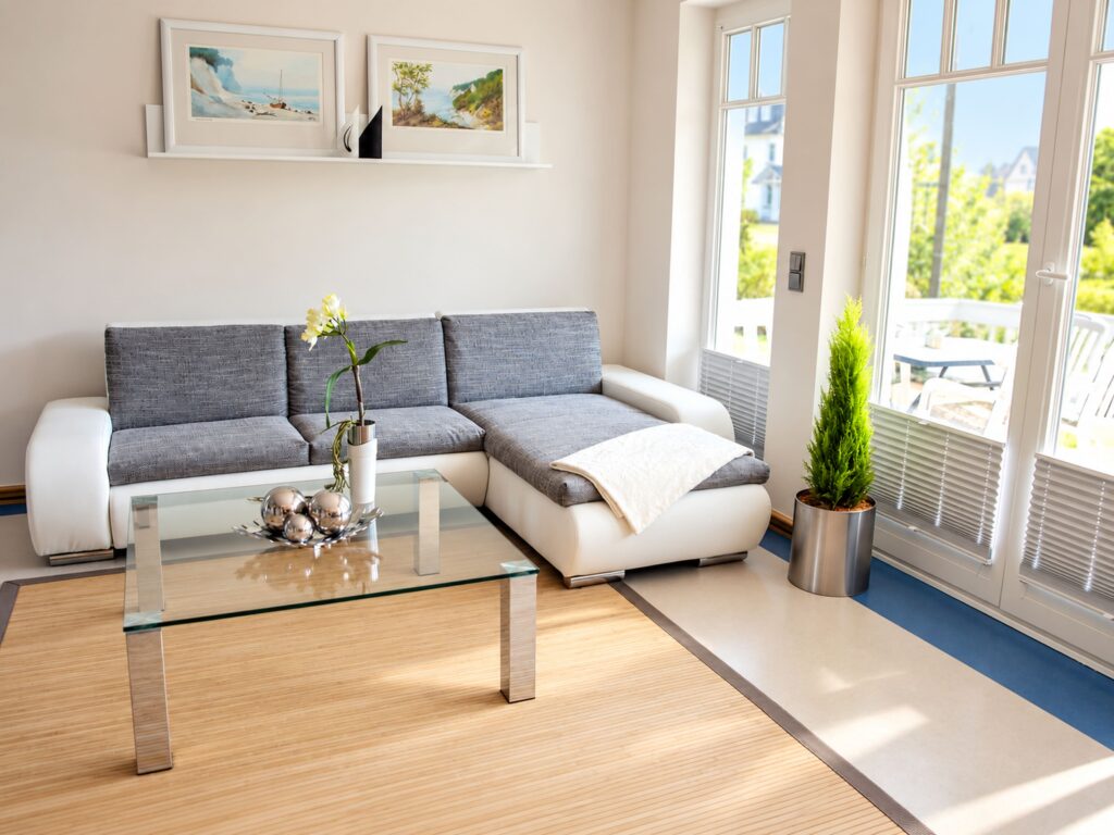 Ferienwohnung Strandglück Dünenpark Binz Rügen Wohnbereich Schlafsofa