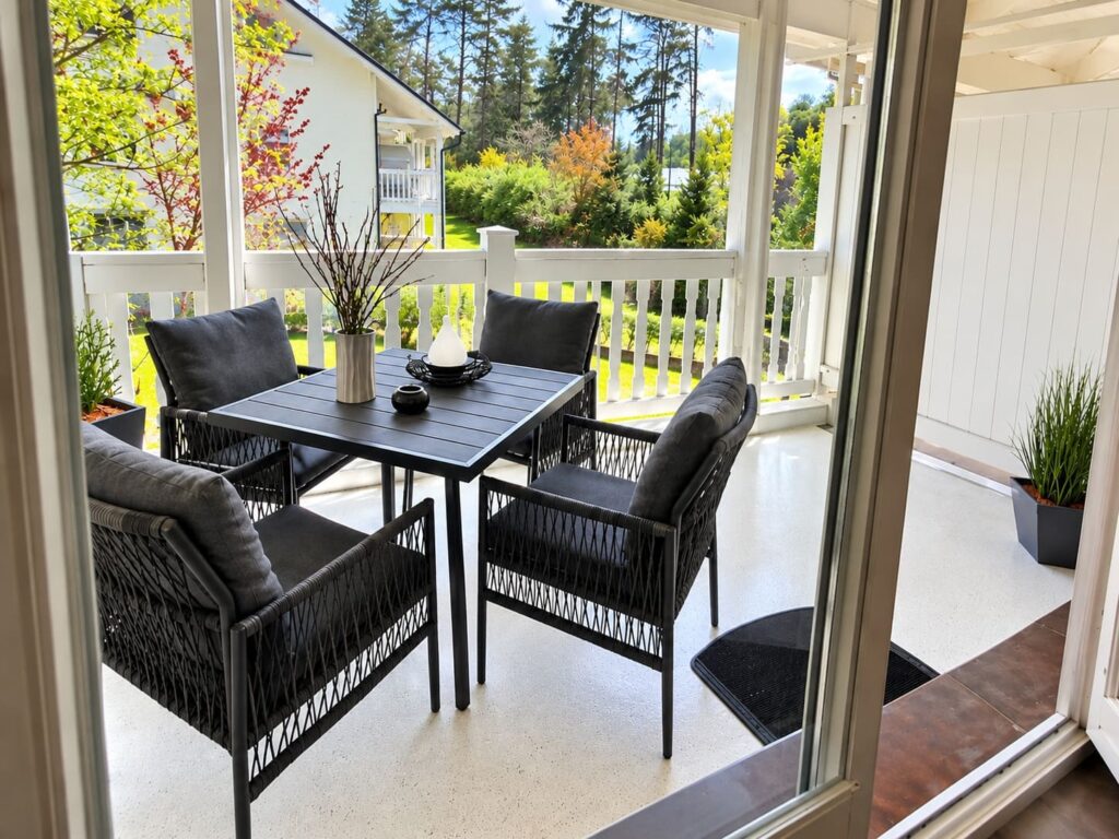 Ferienwohnung Strandliebe Dünenpark Binz Rügen Terrasse süd