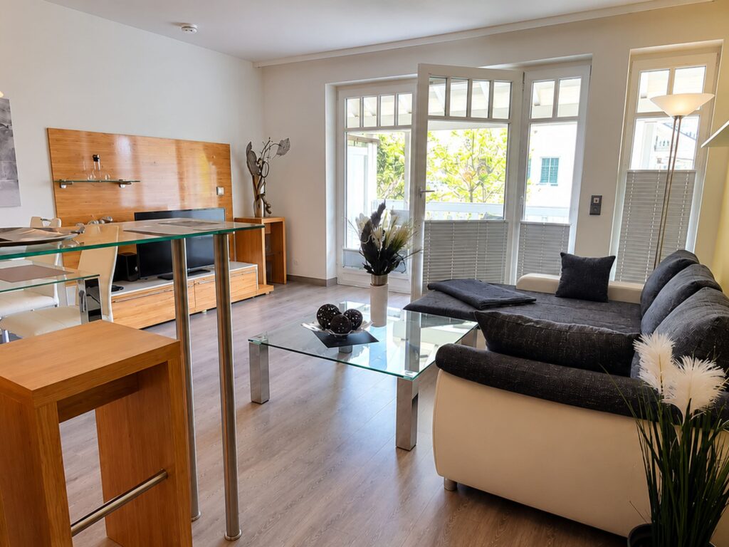 Ferienwohnung Strandliebe Dünenpark Binz Rügen Wohnbereich