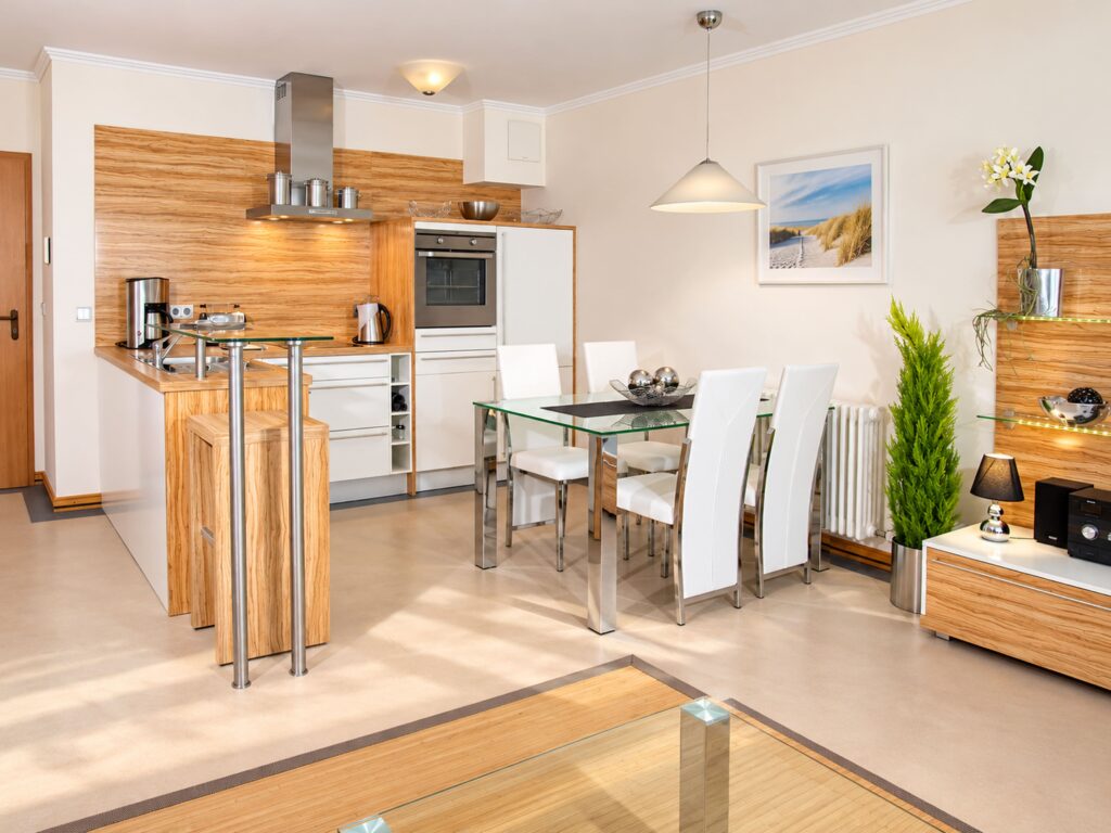 Ferienwohnung Strandliebe Dünenpark Binz Rügen offene Küche